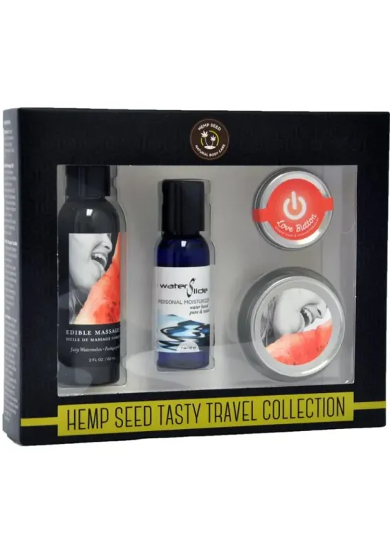 Earthly Body Watermelon Hemp Seed Tasty Travel Flavored Body Set | Find Your Own Passion Earthly Body Watermelon Hemp Seed Tasty Travel Flavored Body Set