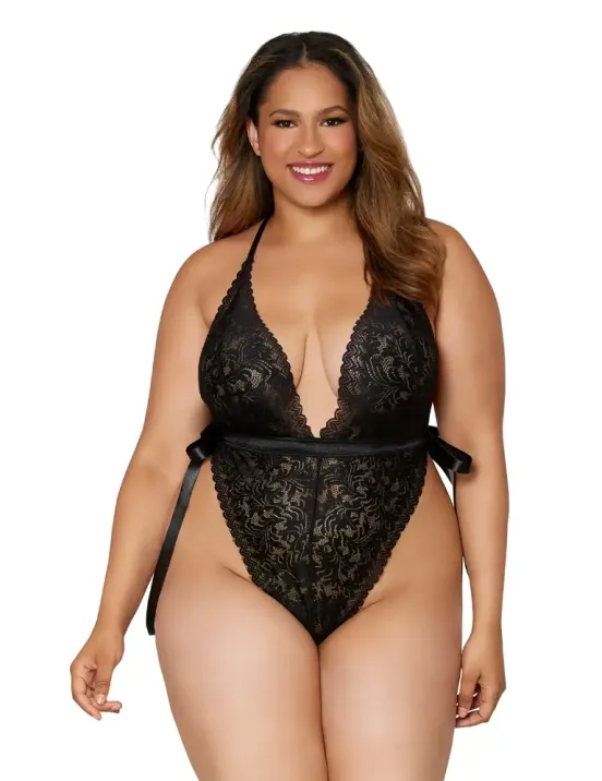 Bow-Tied Plunging Teddy | Find Your Own Passion Bow-Tied Plunging Teddy