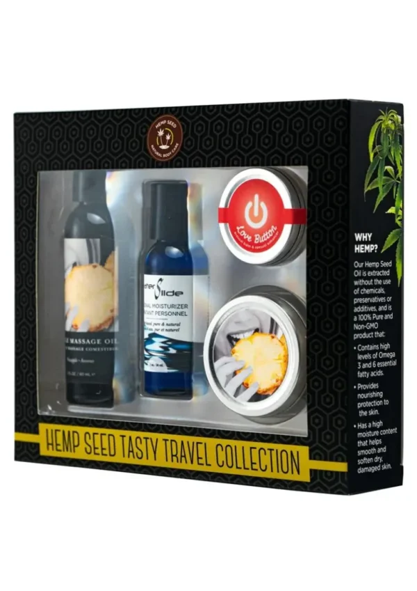 Earthly Body Pineapple Hemp Seed Tasty Travel Flavored Body Set