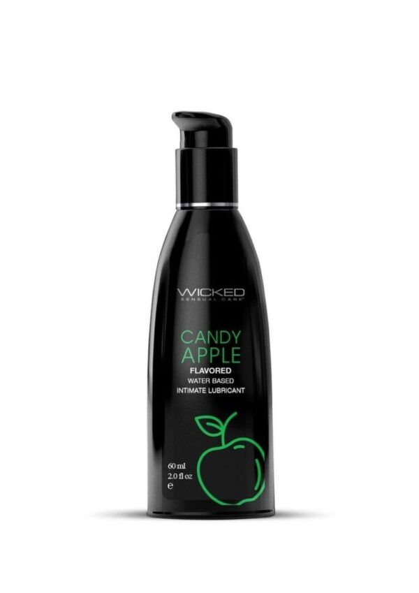 Wicked Aqua Water Based Flavored Lubricant Candy Apple 2oz v1
