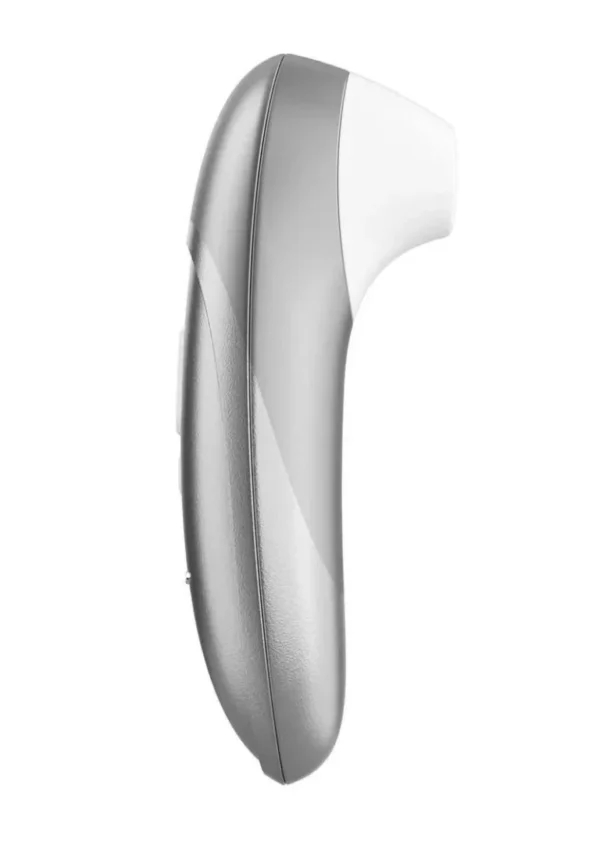 Womanizer Pleasure Air Pro Rechargeable Silicone Air Pulse Clitoral Vibrator - Silver Grey v3