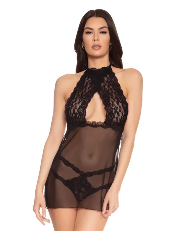 Halter Babydoll w Strappy G-String