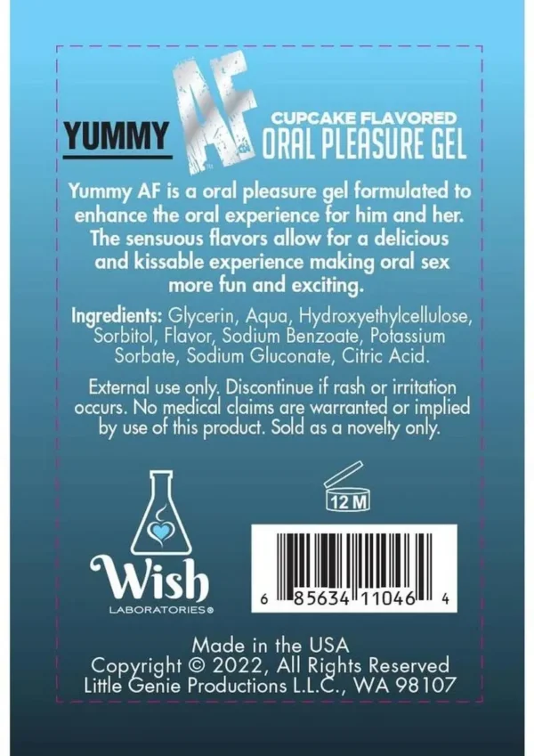 Yummy AF Oral Pleasure Flavored Gel Cupcake v2