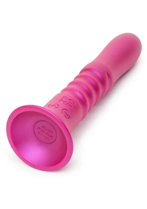 Romp Jiggle Rechargeable Silicone Thrusting Vibrating Dildo with Suction Cup v3