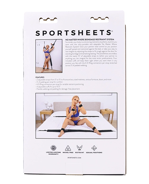 Sportsheets No Matter Where Adjustable Bondage Restraint System v4