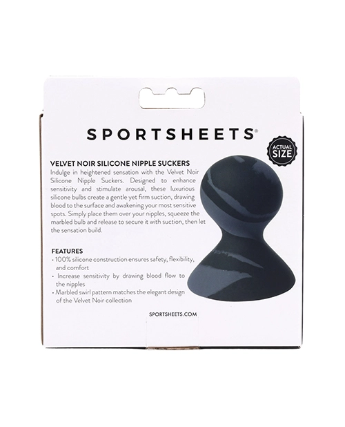 Sportsheets Velvet Noir Silicone Nipple Sucker - Black v6