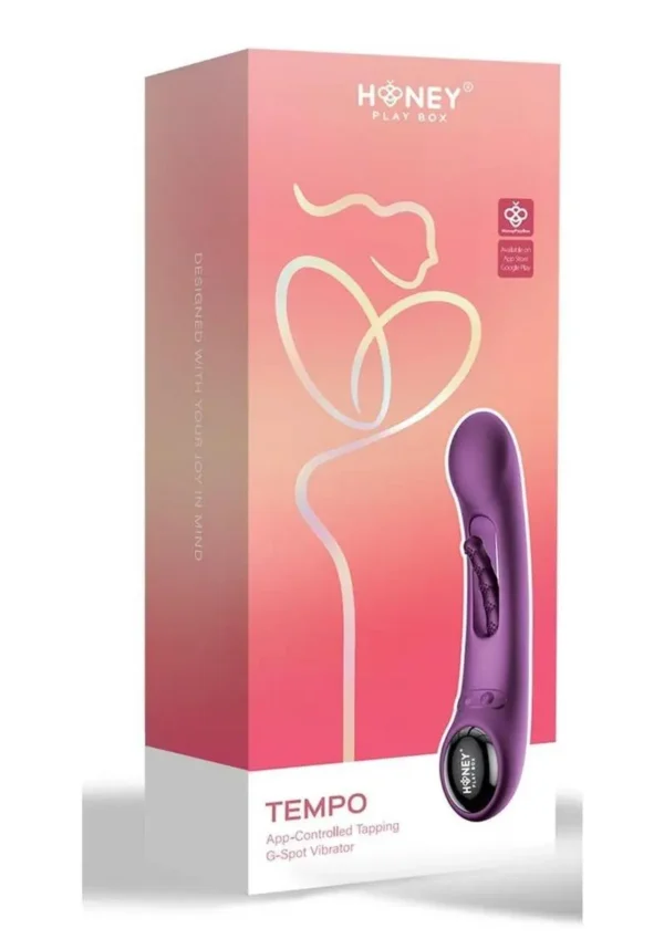 Tempo Pressure Sensing App Controlled Kinky Finger Tapping Rechargeable Silicone G-spot Vibrator v1