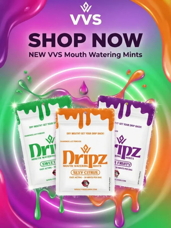 VVSex Candy Dripz Blow Job Fast Mint Enhancement Gummies All