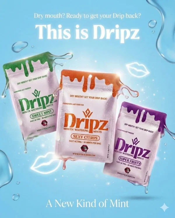 VVSex Candy Dripz Blow Job Fast Mint Enhancement Gummies New Kind Of Mint