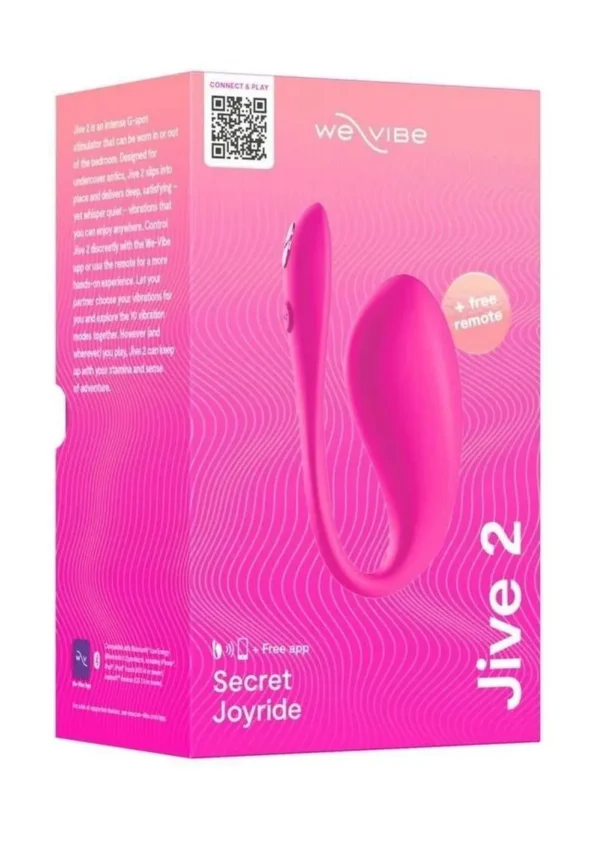 We-Vibe Jive 2 Silicone Rechargeable Wearable G-Spot Vibrator with Remote Control - Electric Pink v1