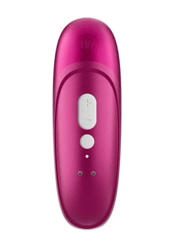 Womanizer Pleasure Air Pro Rechargeable Silicone Air Pulse Clitoral Vibrator - Vibrant Pink v4