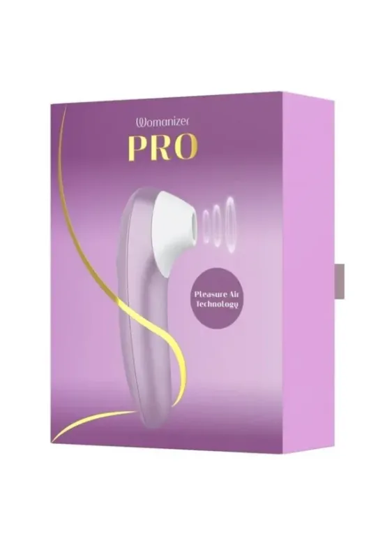Womanizer Pro Rechargeable Silicone Air Pulse Clitoral Vibrator - Lavender_White v1