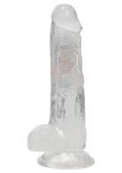 RealRock Rechargeable Dildo with Balls and Remote Control 7in - Clear v4 | Find Your Own Passion RealRock Rechargeable Dildo with Balls and Remote Control 7in - Clear v4