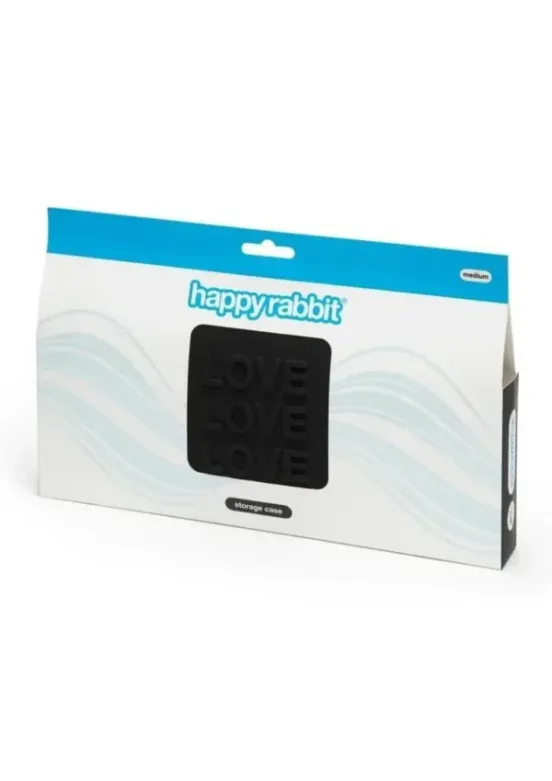 Happy Rabbit LOVE Silicone Storage Zip Bag Black v1