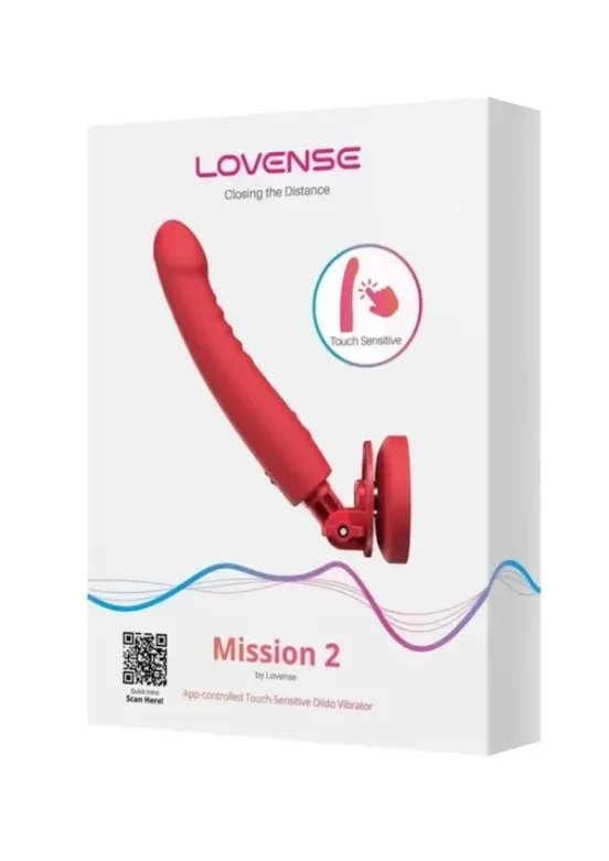 Lovense Mission 2 Silicone Rechargeable Vibrator - Red v1