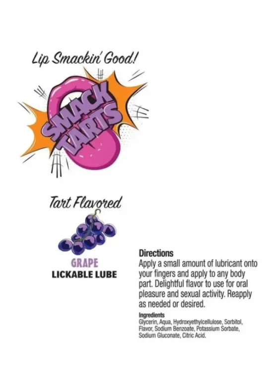 Smack Tarts Lickable Lube 2oz - Sour Grape v2