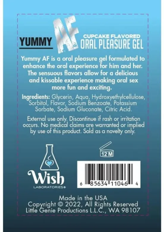 Yummy AF Oral Pleasure Flavored Gel Cupcake v2