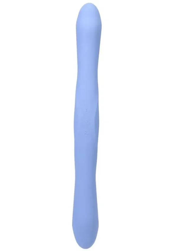 Tryst Duet Rechargeable Silicone Double End Vibrator with Remote Control - Blue v2