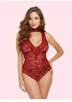 Ruby Red Lace Bodysuit