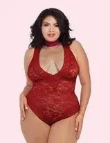 Ruby Red Lace Bodysuit