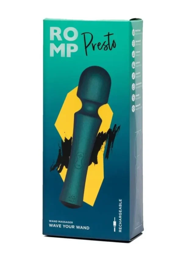 Romp Presto Rechargeable Silicone Wand - Teal v1