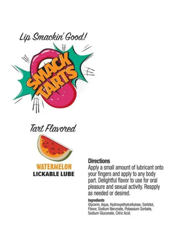 Smack Tart Lickable Lube 2oz - Sour Watermelon v2
