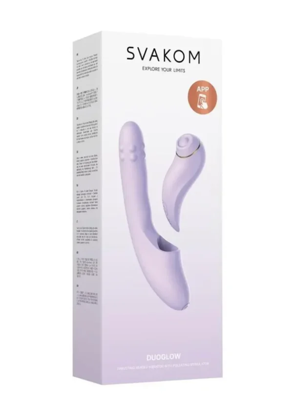 Svakom DuoGlow Rechargeable Silicone Dual Vibrator - Lavender_Gold v1