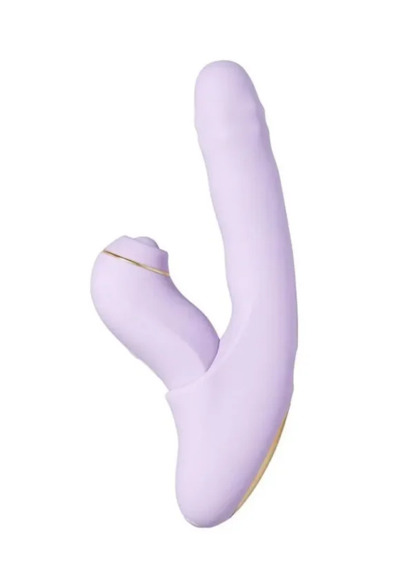 Svakom DuoGlow Rechargeable Silicone Dual Vibrator - Lavender_Gold v2