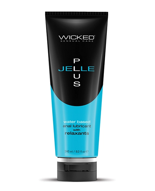 Wicked Sensual Care Jelle Plus Water Based Anal Lubricant with Relaxants - 8 oz v1