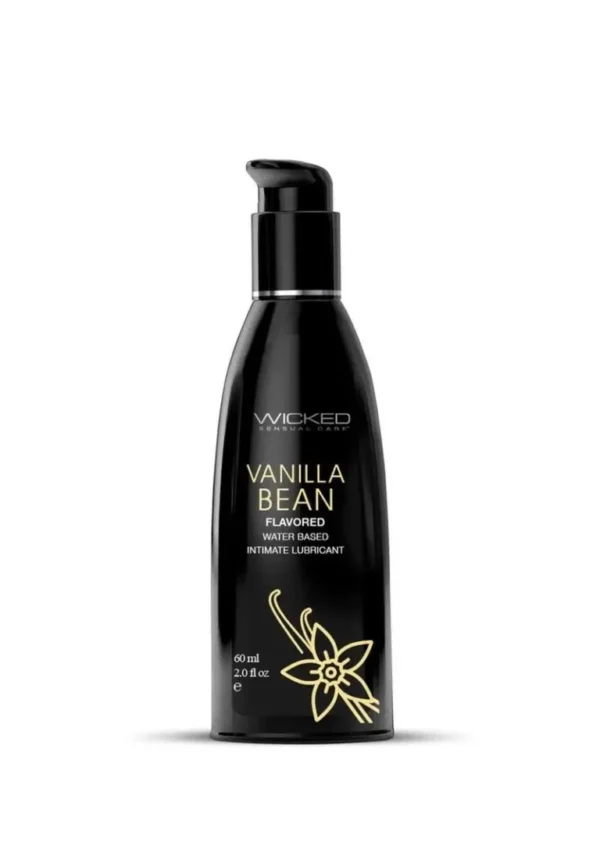 Wicked Aqua Water Based Flavored Lubricant Vanilla Bean 2oz v1