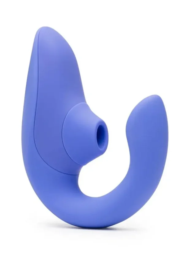 Womanizer Blend Rechargeable Silicone Vibrator with Clitoral Stimulator - Vibrant Blue v2