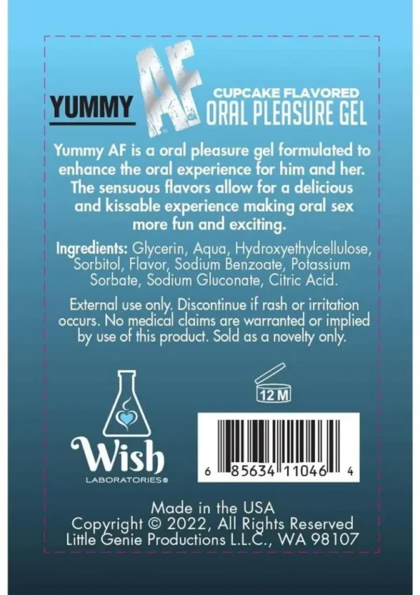 Yummy AF Oral Pleasure Flavored Gel Cupcake v2