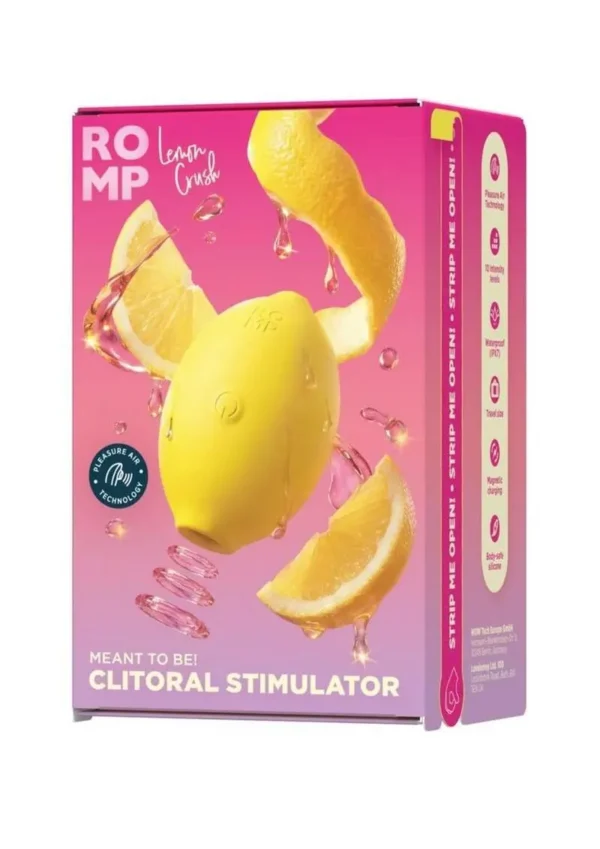 Romp Lemon Crush Clitoral Stimulator with Pleasure Air - Yellow v1