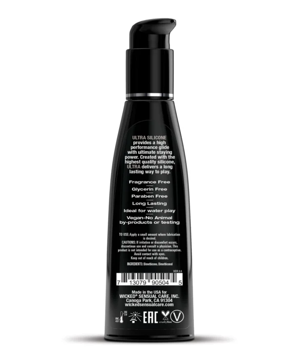 Wicked Sensual Care Ultra Silicone Based Lubricant - 4 oz v2