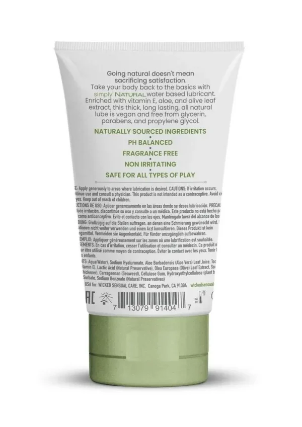 Wicked Simply Natural Water Based Gel 4oz v2
