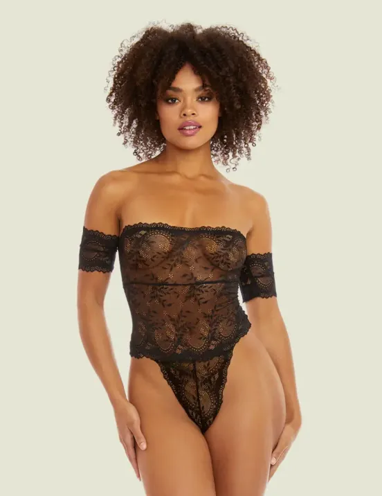 High-Leg Bodysuit w.Arm Cuffs | Find Your Own Passion