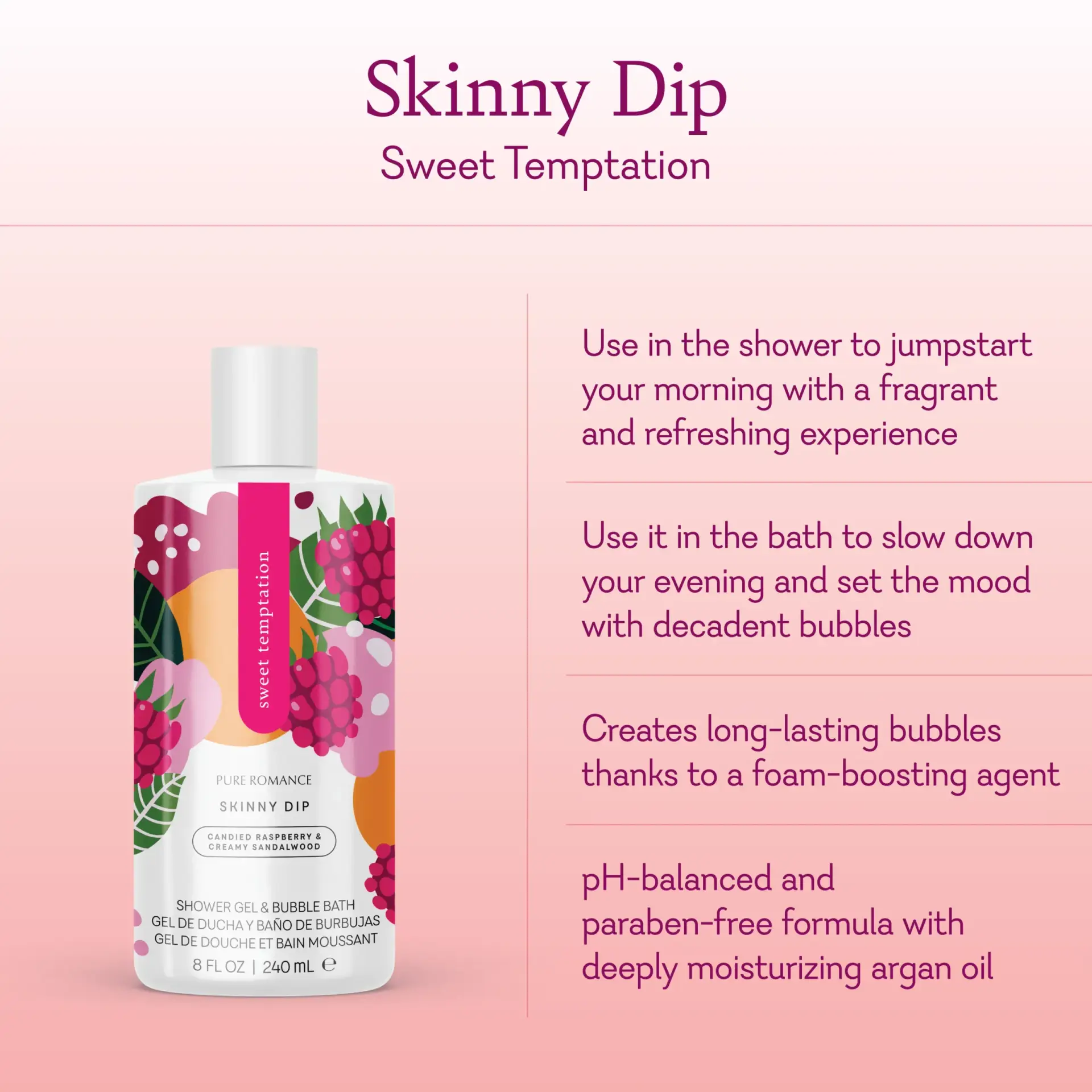 SkinnyDip_TileCard_SweetTemptation_EN | Find Your Own Passion Shower Gel & Bubble Bath - Skinny Dip