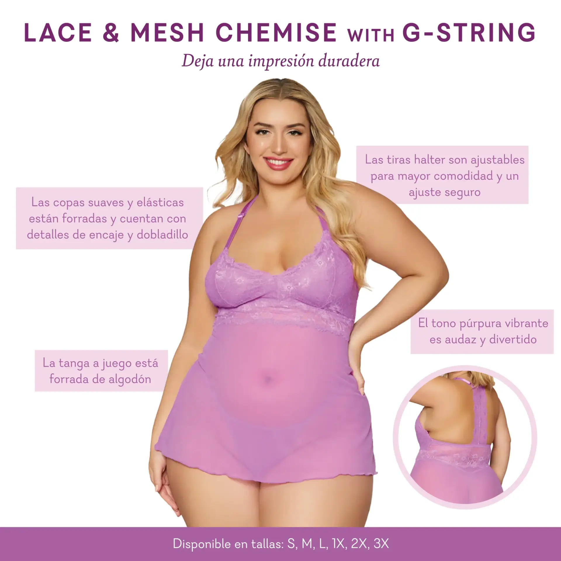 LaceMeshChemise_FeatureCard_ES_740b07c3-8ace-4de8-b26f-6ff2a9fb748e | Find Your Own Passion Lace & Mesh Chemise w/G-String