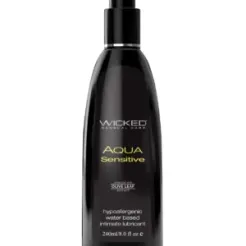 Wicked Sensual Care Hypoallergenic Aqua Sensitive Water Based Lubricant 8oz v1